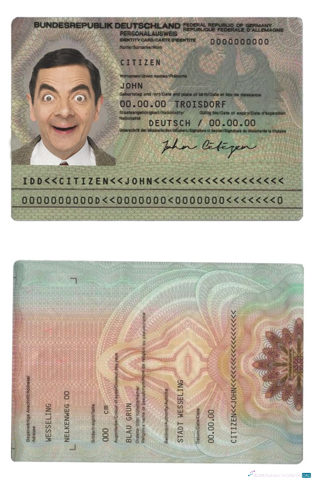 Download Germany ID (2010 – 2020) Photoshop template